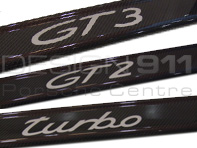 Side Sill Carbon Fibre with Silver Text. Porsche 996